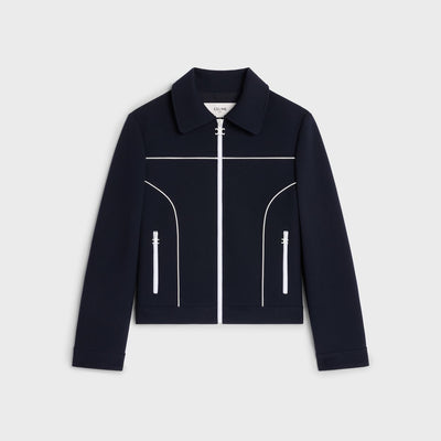 Celine Navy Blouson Wool Jacket