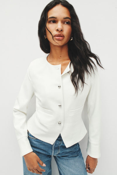 Derek Lam White Cropped Blazer