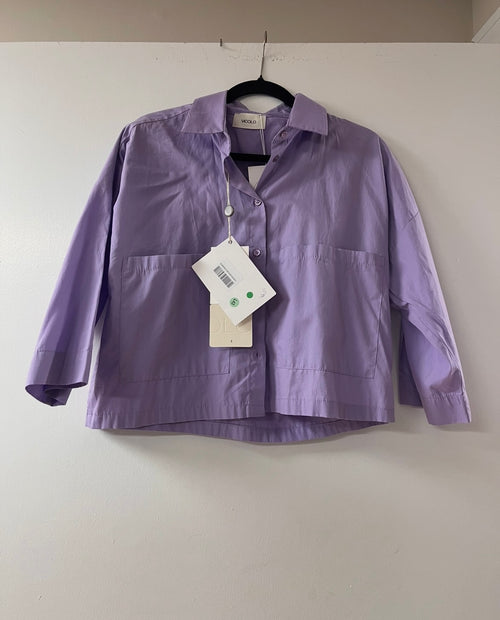 Vicolo Light Purple Crop Shirt