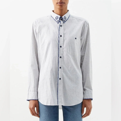 ReDone Striped Grey And White