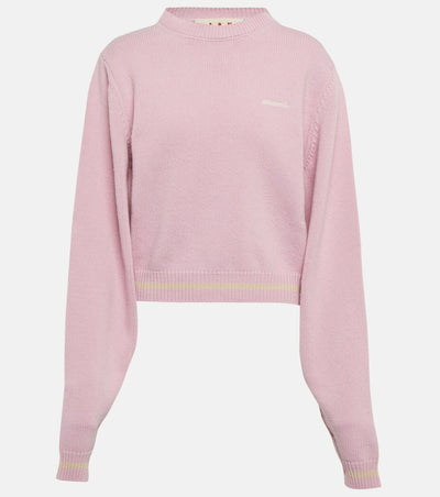 Marni Pink Solid Wool Sweater