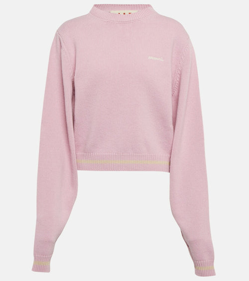 Marni Pink Solid Wool Sweater