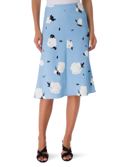 Marni flower blue skirt maxi