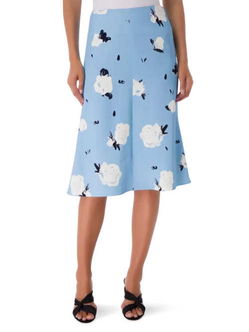 Marni flower blue skirt maxi