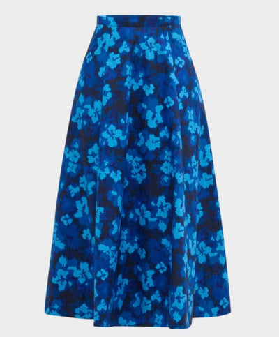 Ulla Johnson midi flower blue skirt