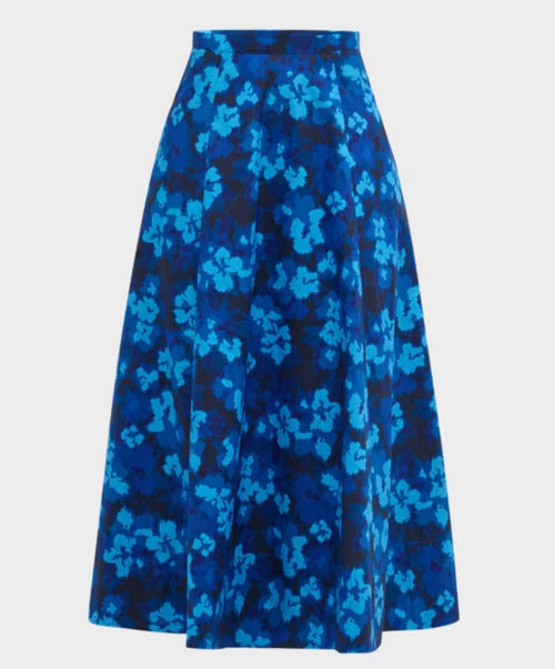 Ulla Johnson midi flower blue skirt
