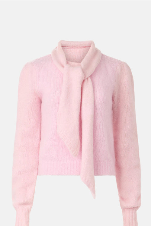 Derek Lam Pink Wool Tie Pull-On Sweater