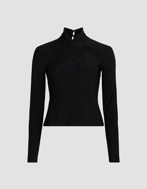 Derek Lam Black Twist Neck Shirt