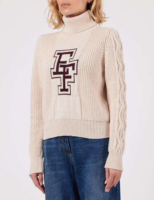 Elisabetta Franchi Ivory Knit Sweater