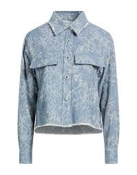 Shirtaporter Floral Denim Shirt