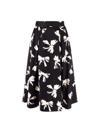 Msgk Black And White MIdi Skirt