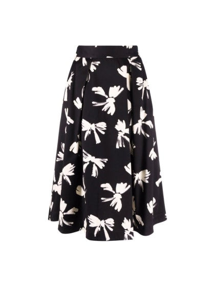 Msgk Black And White MIdi Skirt