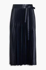 Phillip Lim Pleated Black Midi Skirt
