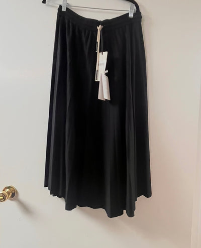 Ottod'Ame Pleated Black Midi Skirt