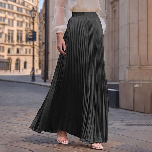 Self Portrait  Midi Black Pleated Skirt