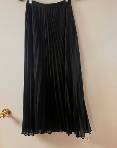 Self-portrait Pleated Black Midi Skirt