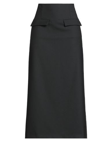 Meimeij Midi Black Pencil Skirt