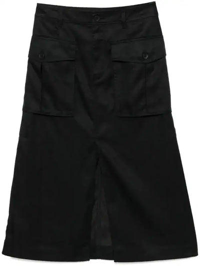 Ulla Johnson Black Denim Midi Skirt