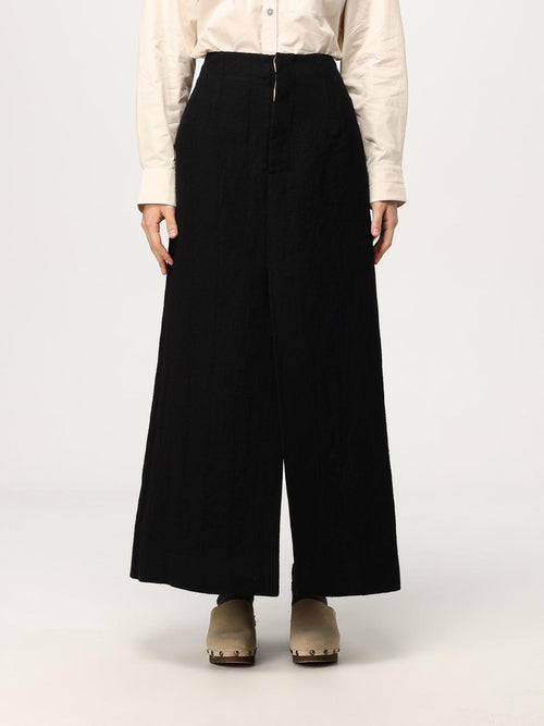 Uma Wang Slitted Maxi Black Skirt
