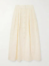 Destree Cream Maxi Abstract Skirt