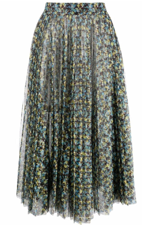 Philiosophy Abstract Green Midi Skirt