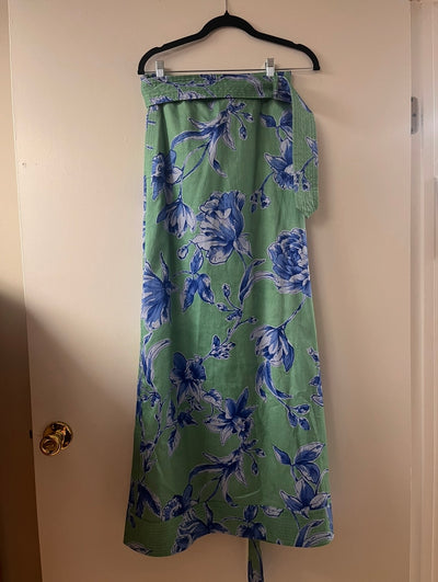 Figue Green Floral Maxi Skirt