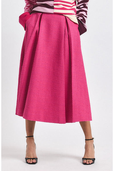 Derek Lam Pink Midi Tweed Skirt