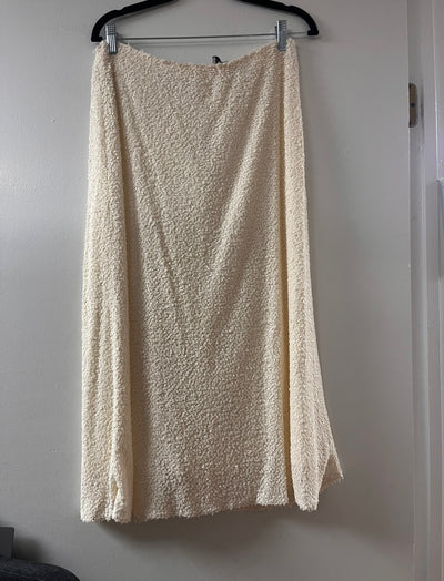 Partow Cream Midi Tweed Skirt