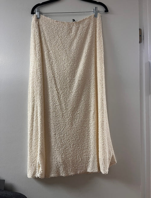 Partow Cream Midi Tweed Skirt