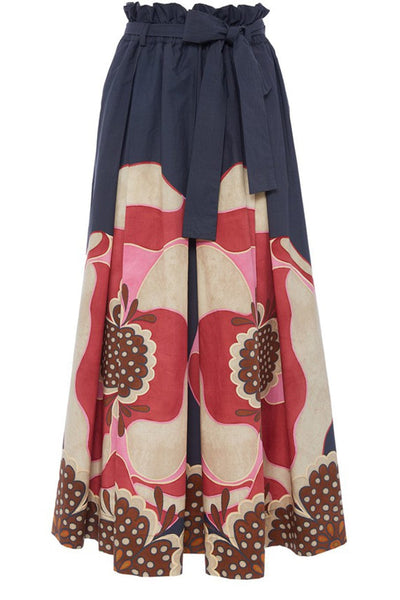 La Doublej Maxi Abstract Navy Skirt