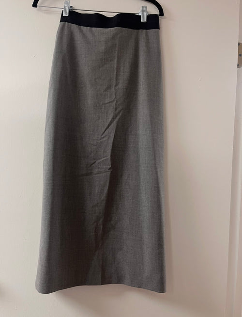 MSGM Grey Midi Pencil Skirt