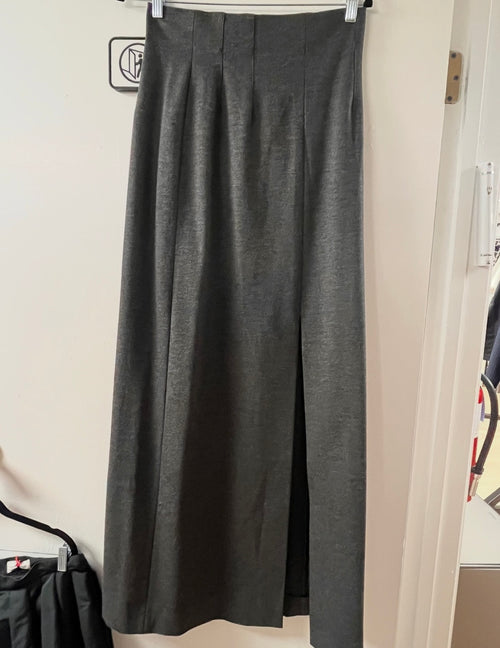 Erika Cavallini A-Line Maxi Grey Sllited Skirt
