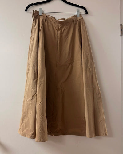 Department Five Beige Denim Midi Skirt