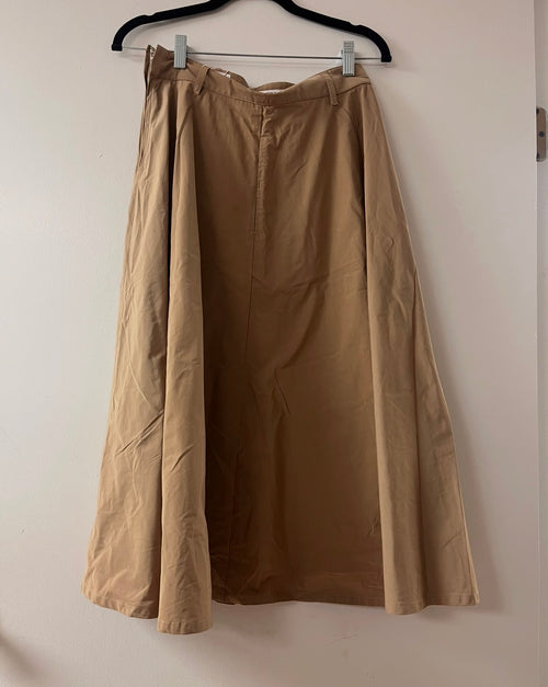 Department Five Beige Denim Midi Skirt
