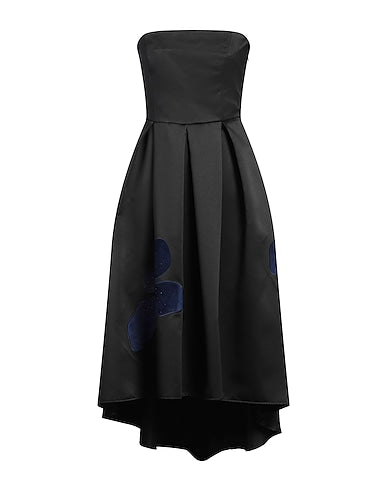 Alessia Santi Satin High Low Skirt With Floral Details