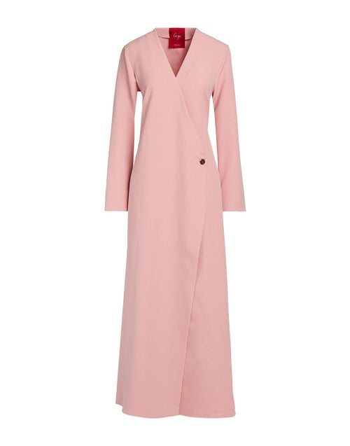 Co.Go Wrap Long Sleeve Maxi Dress in Pink