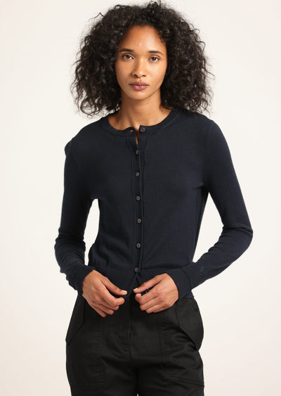Derek Lam Long Sleeve Cardigan in Navy