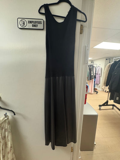 Derek Lam Plisee Evening Tank Dress in Black