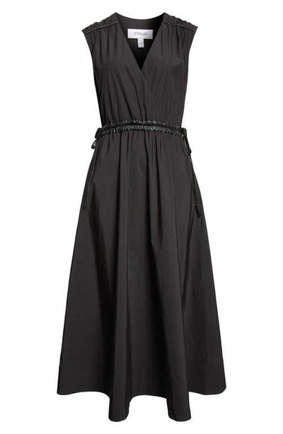 Derek Lam Sleeve Cinched Waist Midi Dress