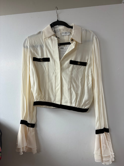 Elisebetta Franchi Cream Colored Shirt
