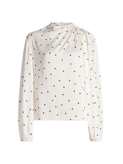 A.L.C Blaire Polka-Dot Satin Blouse
