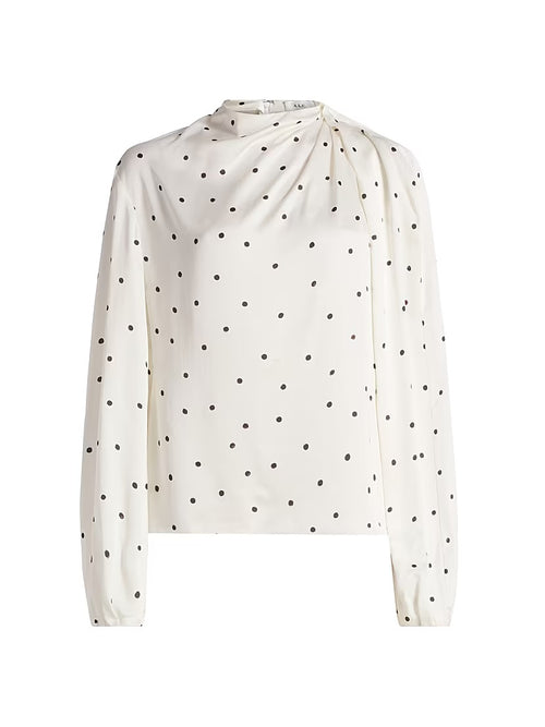 A.L.C Blaire Polka-Dot Satin Blouse