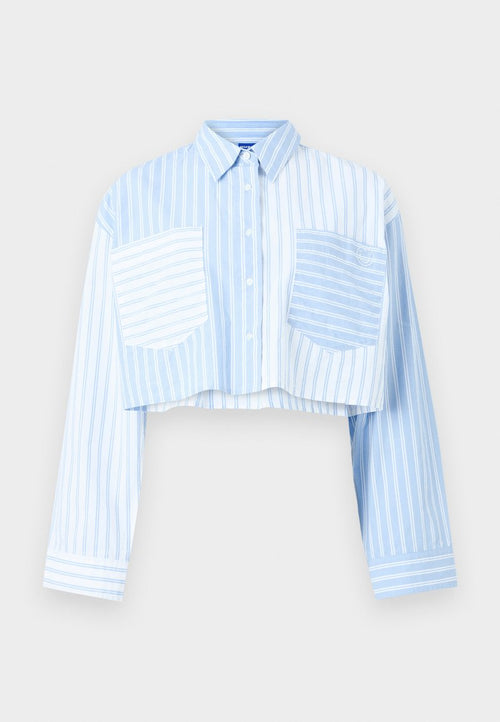 Hugo Erisa Button-Down Cropped Blouse