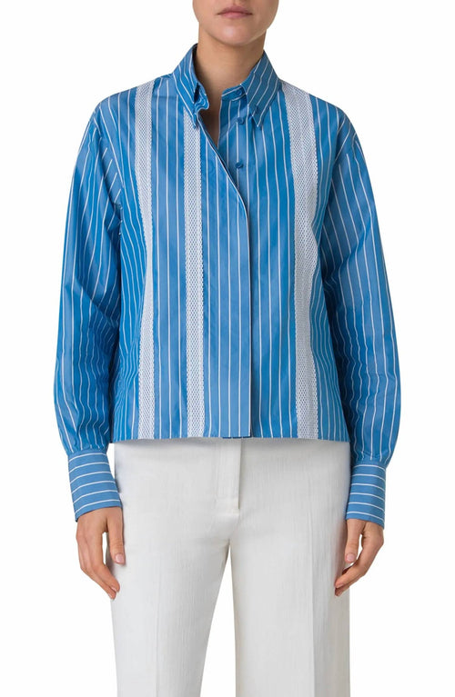 Akris Punto Boxy Collared Button-Down Shirt