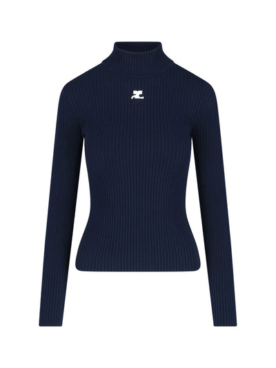 Courreges High Neck Knitted Jumper