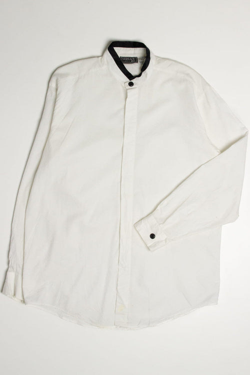 Versace Banded Collar Button-Up Shirt
