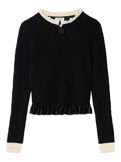 Sandro Ruffled-Detail Blouse