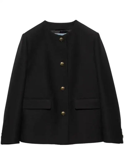 Prada Single-Breasted Tricotine Blazer