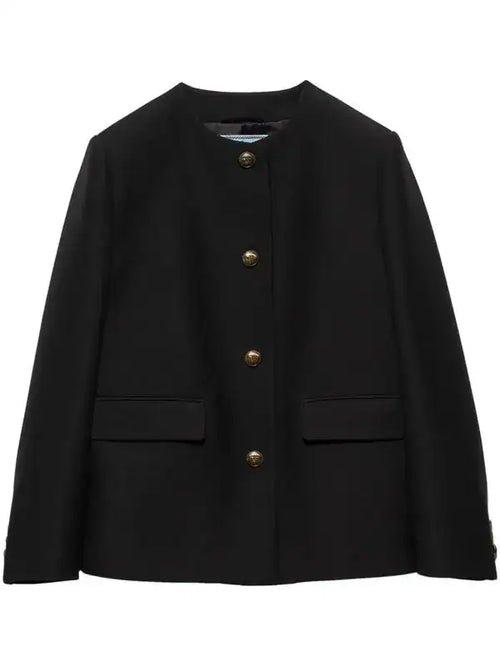 Prada Single-Breasted Tricotine Blazer