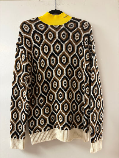 Prada Geometric Jacquard Knit Sweater